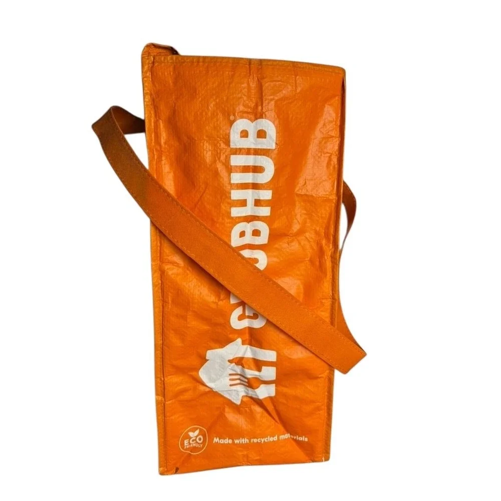 Set of 2 Insulated Delivery Bags Hot Food Pizza Tote Straps Zipper new Used